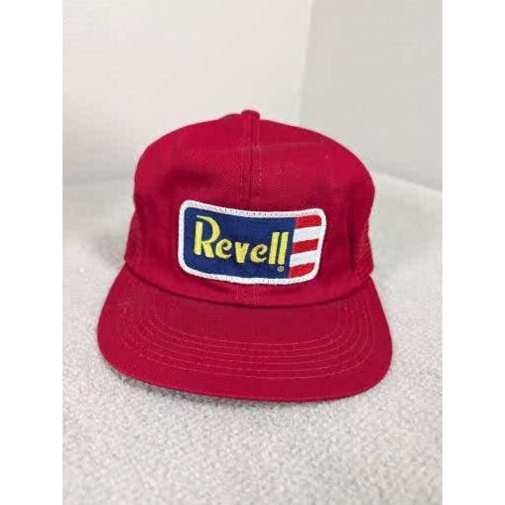 Vintage Revell Model Kits Trucker Hat Red Mesh Snapback Promo Cap